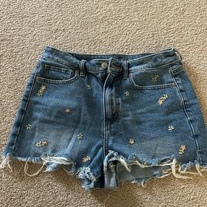 AE denim shorts
